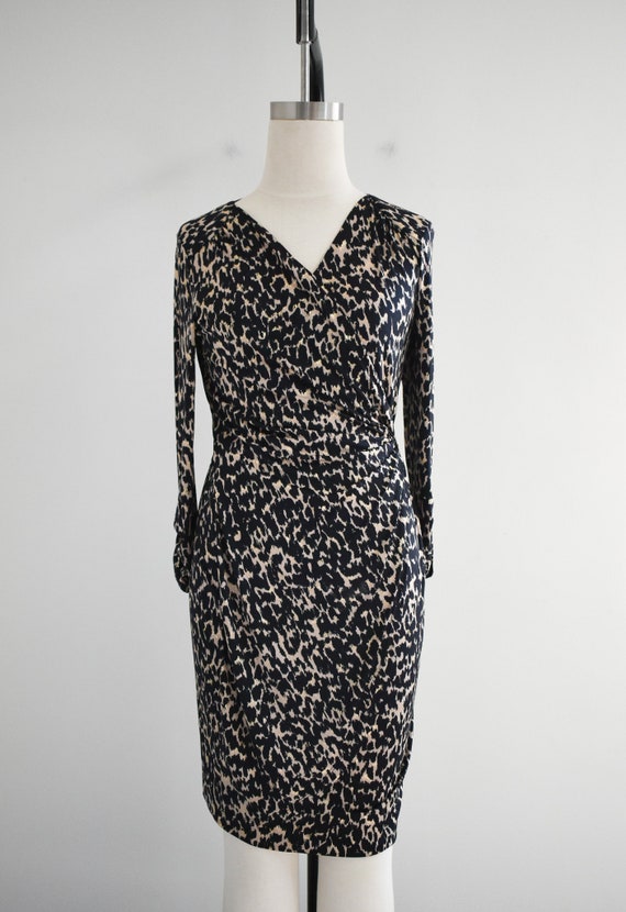 1990s/Y2K Cache Leopard Print Jersey Dress - image 3