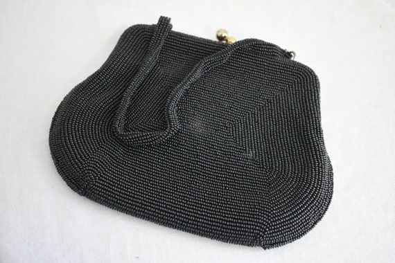 1950s/60s Josef Black Beaded Evening Bag - image 4