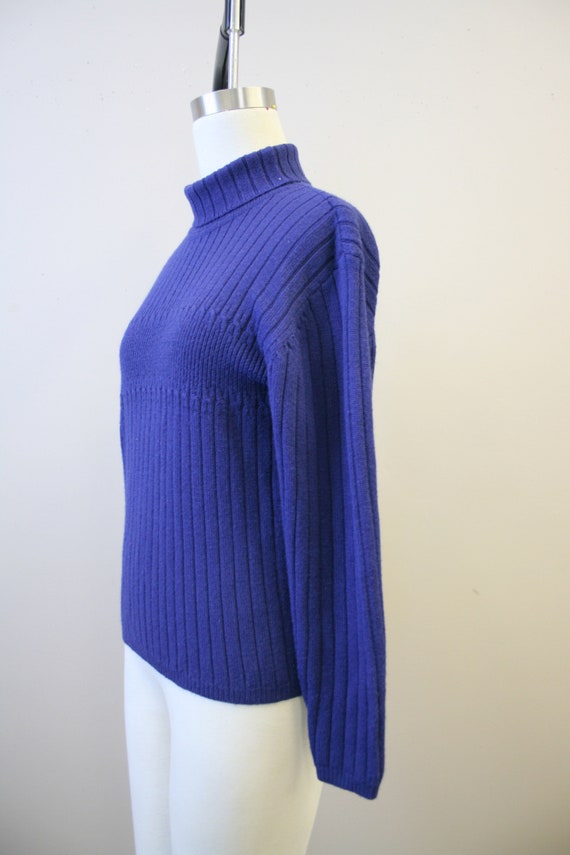 1980s Meister Blue Turtleneck Ski Sweater - image 4