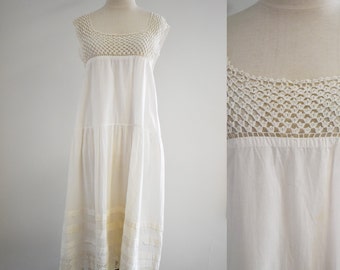 Victorian White Cotton Night Gown