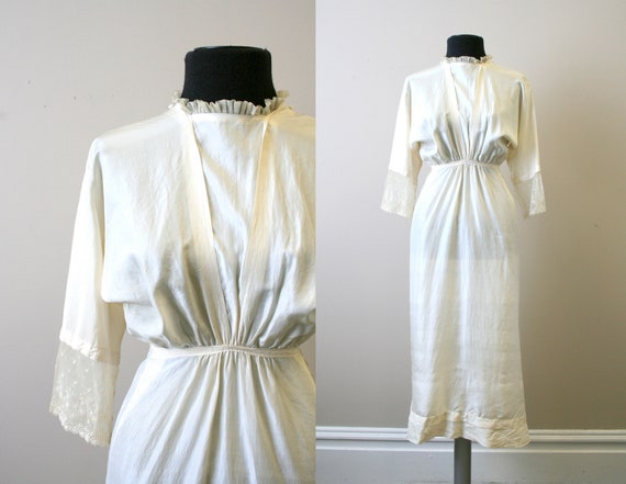 Edwardian Cream Silk Dress