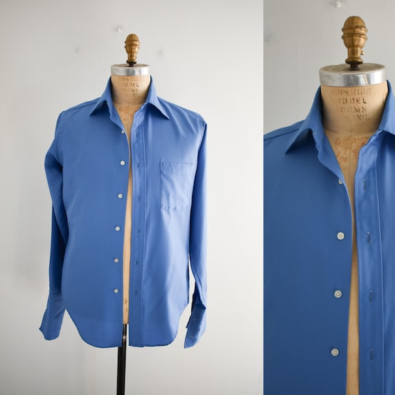1970s Bright Blue Towncraft Shirt