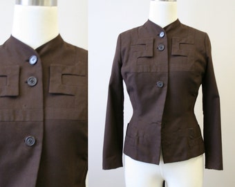 1940s Adrian Brown Wool Jacket