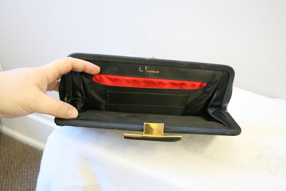 1950s La France Black Beaded Clutch - image 4