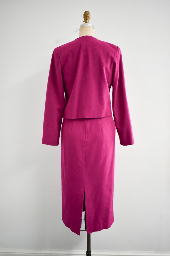 1980s Fuschia Skirt Suit - image 5