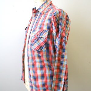 1970s Multi-Color Checked Men's Shirt image 4