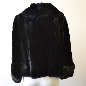 1940s Black Sheared Beaver Short Coat image 3