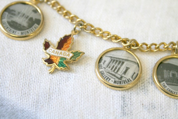 1960s Canadian Photo Charm Souvenir Bracelet - image 3