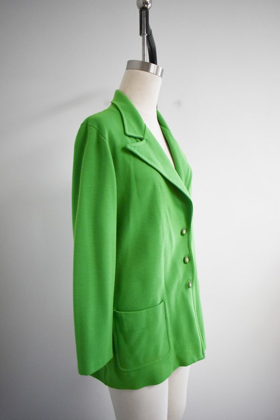 1970s Green Knit Jacket - image 4