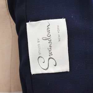 1940s Swansdown Navy Wool Gabardine Jacket image 7