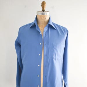 1970s Bright Blue Towncraft Shirt