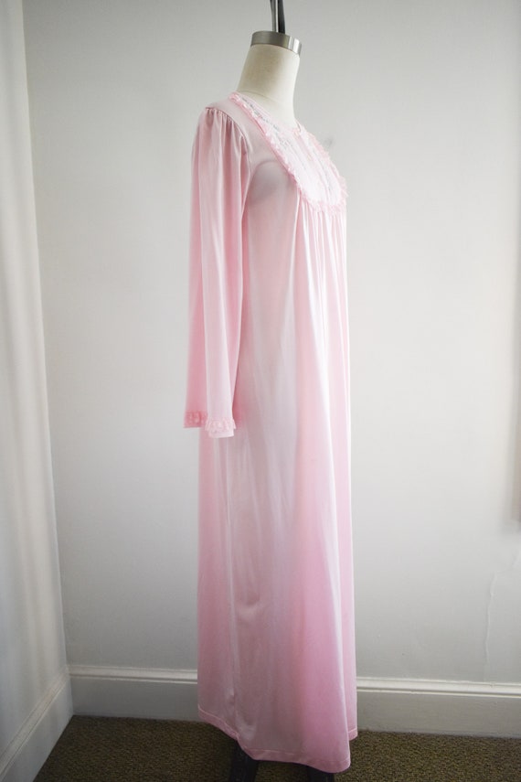 1980s Long Pink Night Gown - image 4