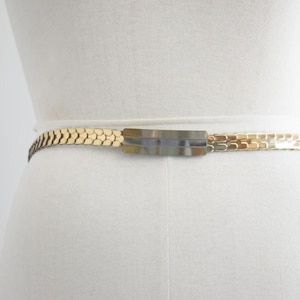 1970s/80s Gold Scales Elastic Belt