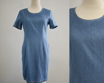 1990s Cotton Denim Dress