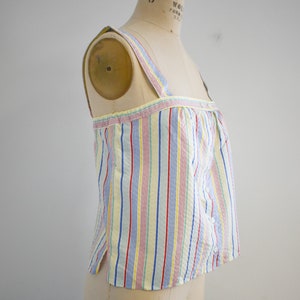 1980s NOS Rainbow Seersucker Tank Top image 4