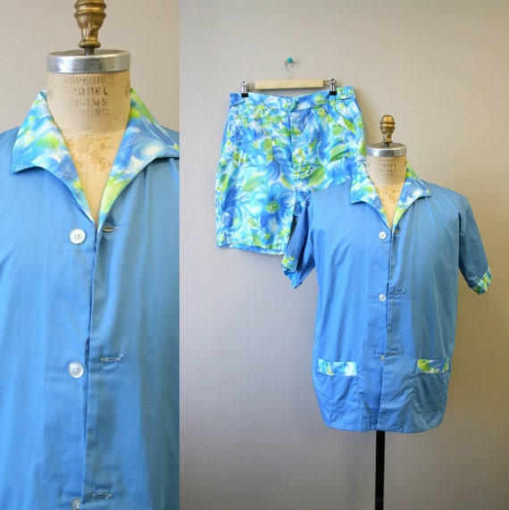 1960s Pleetway Patio Lounger Pajamas Set - image 1