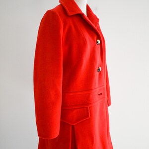 1950s/60s Heavy Red Wool Coat image 3