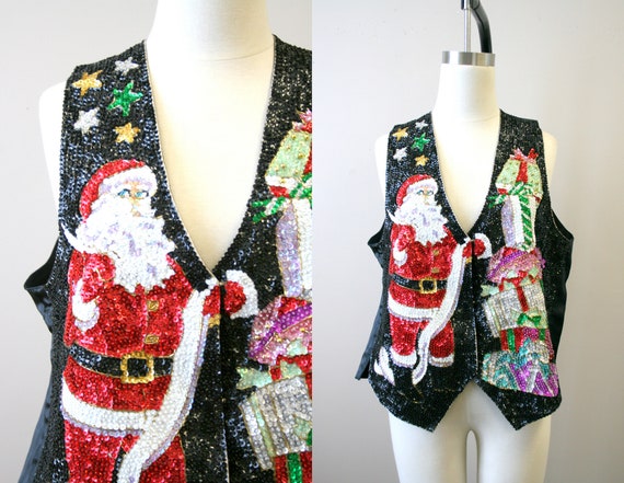 1990s Santa Sequin Vest