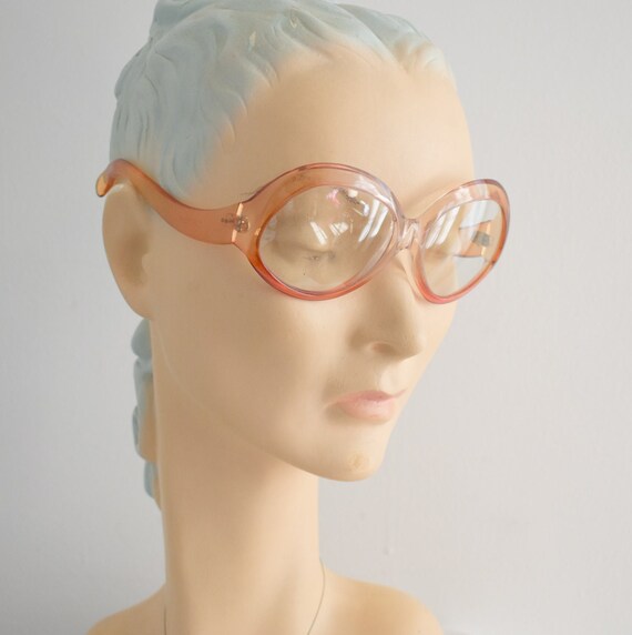 1960s French Plastic Oversized Eyeglasses
