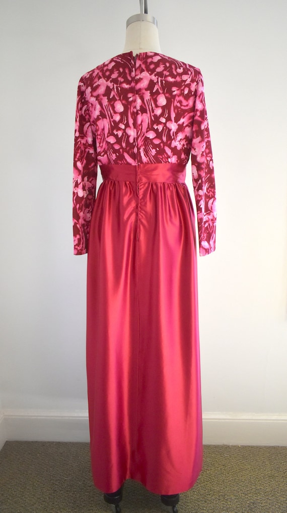 1960s Berry and Pink Formal Dress - image 6