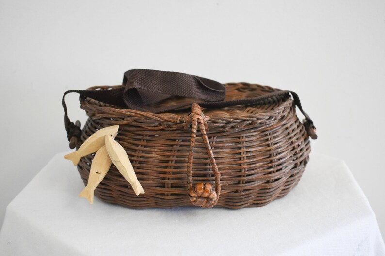 Vintage Creel Novelty Wicker Purse Bild 2