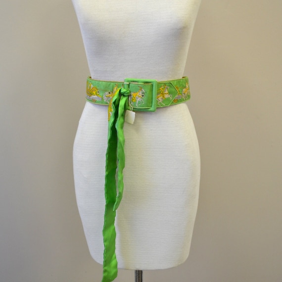 1950s NOS Brooke Cadwallader Printed Belt and Sash - image 1