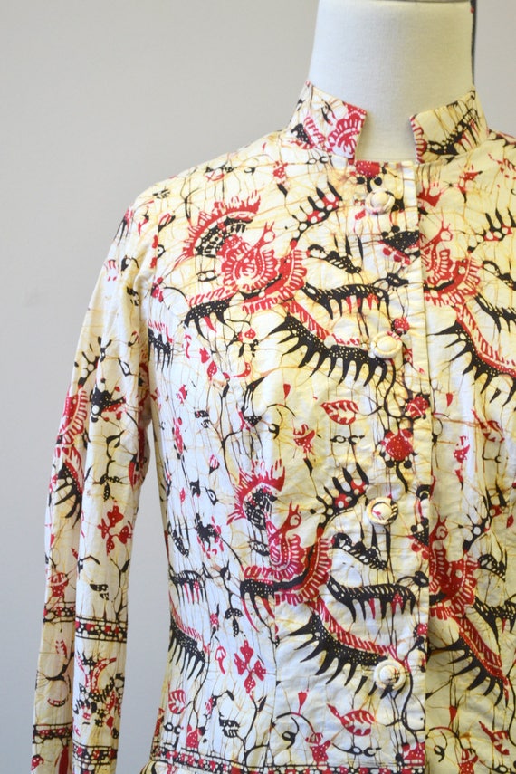 1950s Asian Batik Jacket - image 3