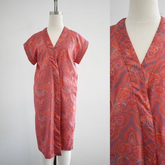 1970s/80s Red Paisley Robe