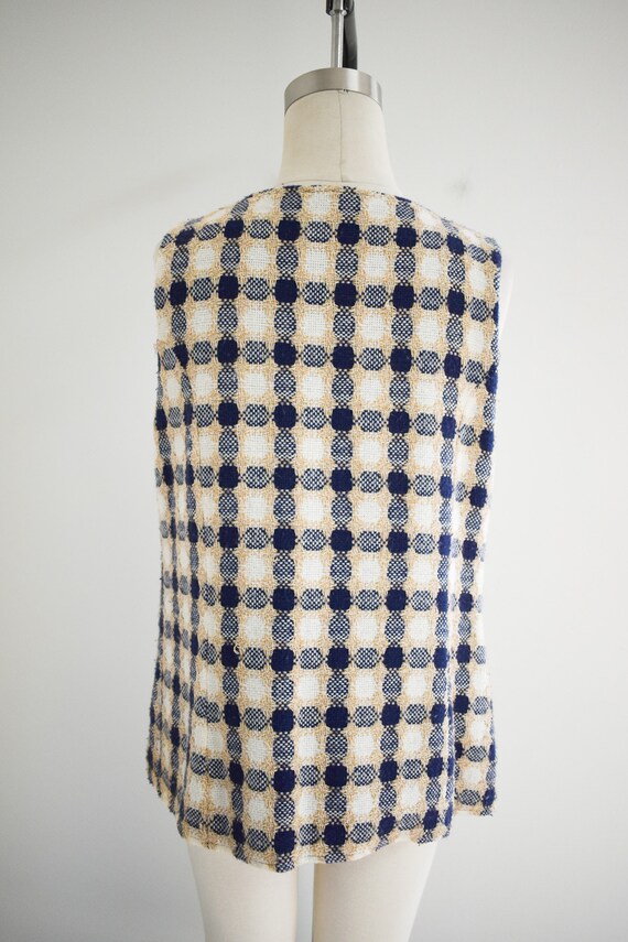 1970s Textured Plaid Vest - image 5