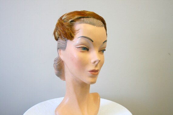 1950s Feather Half Hat