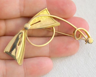 1940s/50s Bow and Swoop Brooch