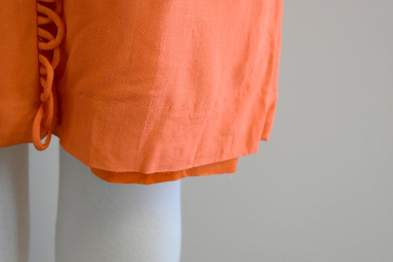 1960s Anjac Fashions Orange Loopy Shirt Dress - image 7