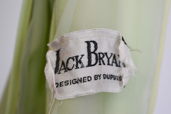 1970s Jack Bryan Pale Green Beaded Maxi Dress - image 8