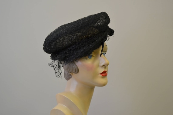 1950s Hattie Carnegie Lace Hat - image 2