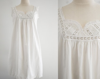 Antique White Cotton Night Gown