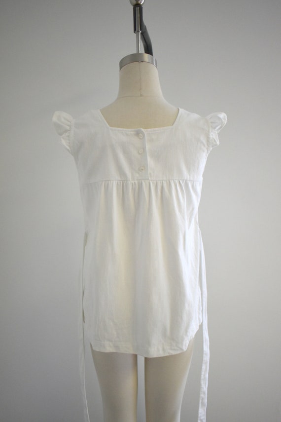 1970s White Corduroy Baby Doll Top - image 6