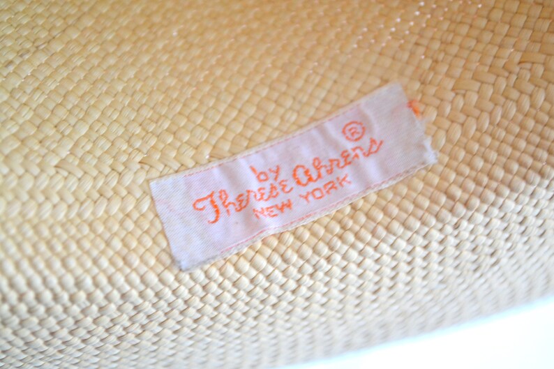 1960s Therese Ahrens Straw Fedora Sun Hat