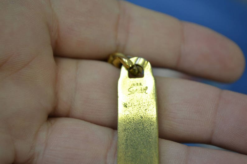 1970s Speidel David Gold Metal ID Bracelet