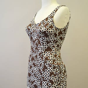 1960s Jantzen Brown Print Swimsuit image 3