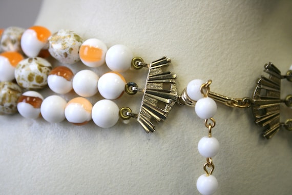 1960s NOS Coro Three Strand Bead Necklace - image 6