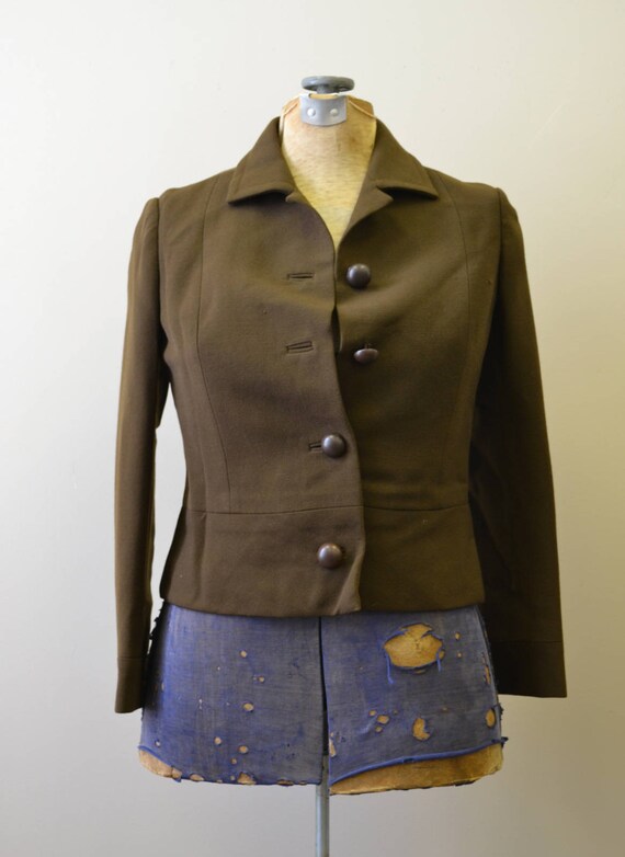 1960s Max Mozes Brown Wool Jacket - image 2