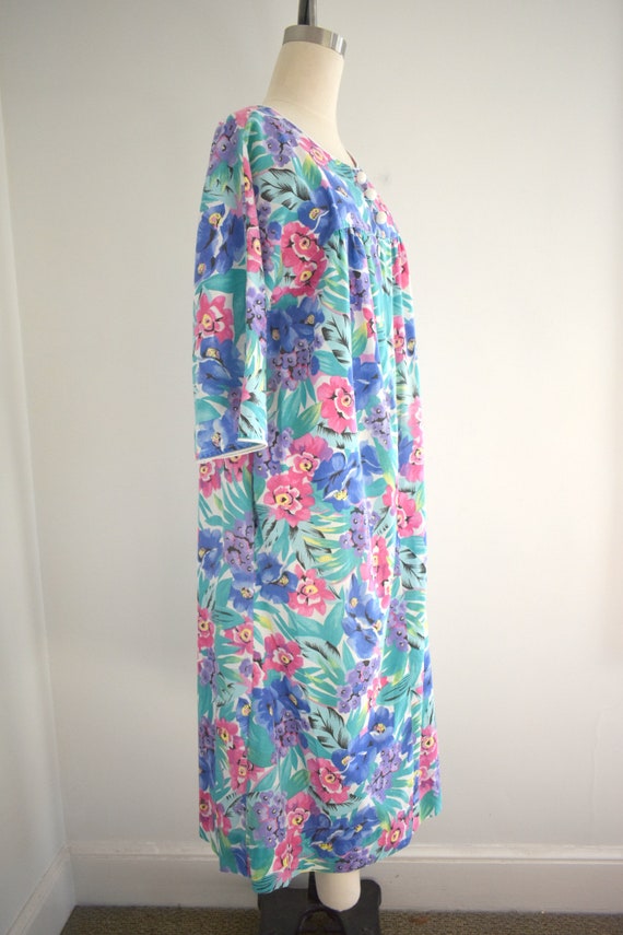 1990s Floral Housecoat - image 4