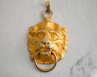 1980s/90s Large Lion Doorknocker Pendant