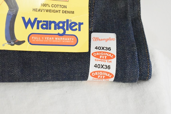 1980s NOS Wrangler Dark Wash Jeans, 40x36 - image 4