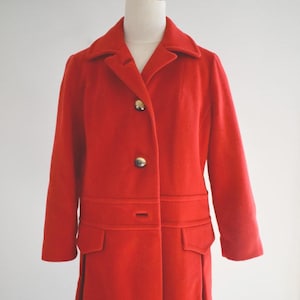 1950s/60s Heavy Red Wool Coat