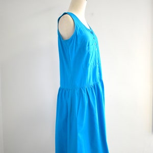 1980s Turquoise Jumper Dress image 4