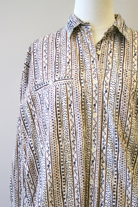 1980s Ilio Printed Cotton Shirt - image 3