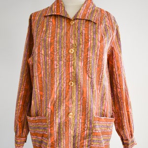 1960s Microstriped Paisley Blouse image 2