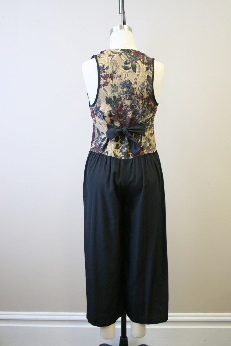 1990s Menswear Inspired Patchwork Cropped Jumpsuit
