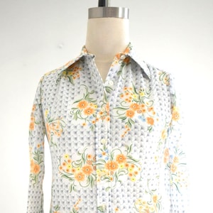 1970s Floral Blouse